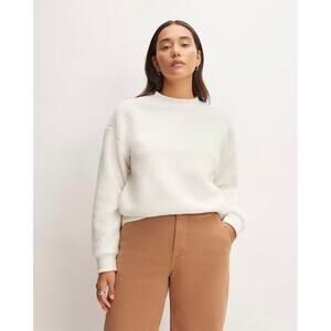 The ReNew Fleece Oversized Crew by Everlane, S, Bone